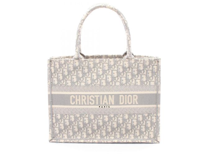 Christian Dior Dior BOOK TOTE Borsa Tote Medium Marrone Bianco