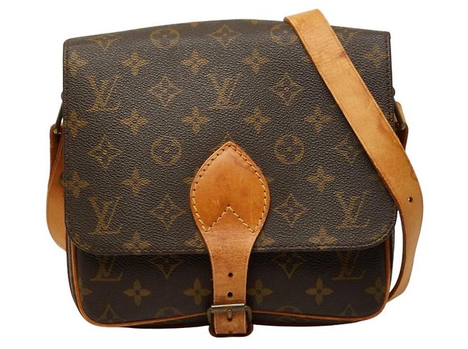Bolsa de Ombro Louis Vuitton Monogram Cartouchiere MM Marrom