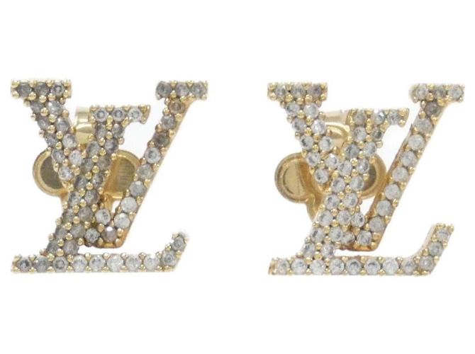 Louis Vuitton Iconic Strass Ohrringe Dourado