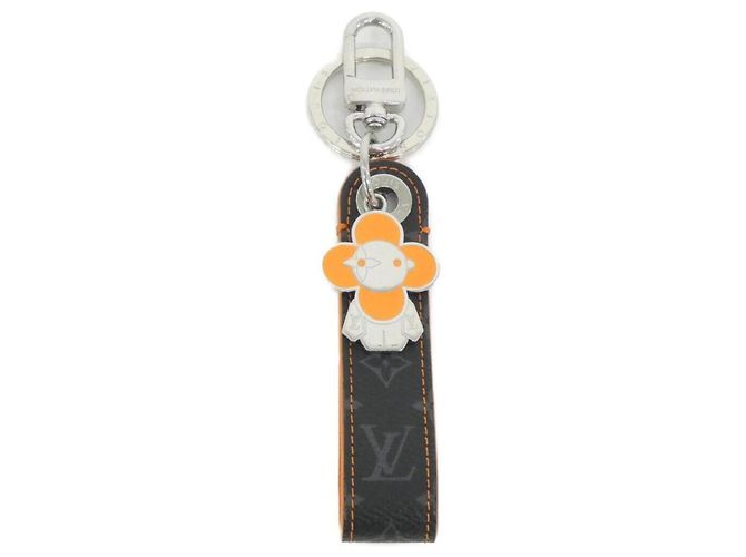 Louis Vuitton Monogram Eclipse Chaveiro Dragonne Vivienne M01956 Preto
