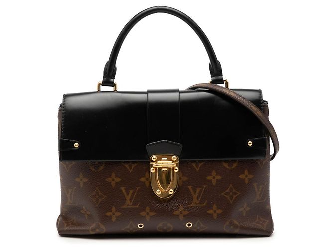 Sac Louis Vuitton Monogram Flap Bag MM Marron Noir Monogramme