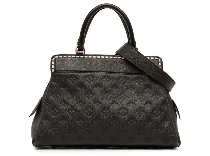 Louis Vuitton Black Monogram Empreinte Vosges MM Preto