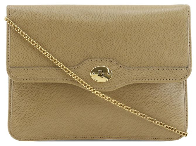 Borsa a tracolla Dior in pelle beige