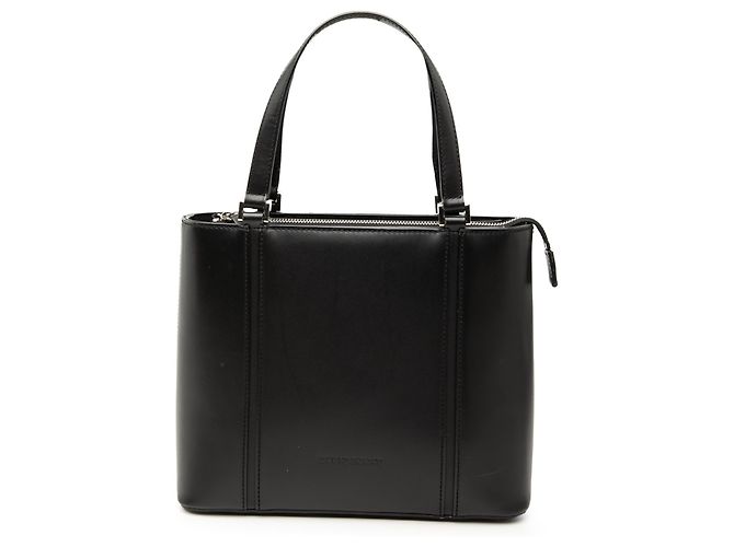 Borsa a mano in pelle nera Burberry Nero