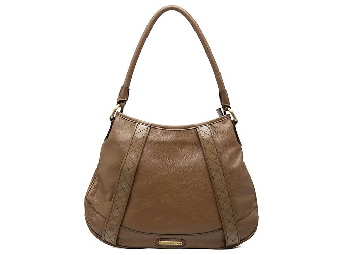 Borsa a tracolla in pelle marrone Burberry