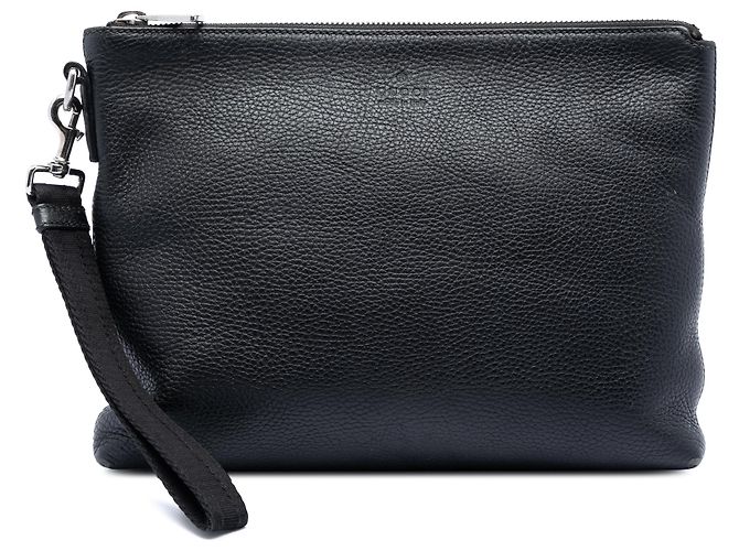Gucci Clutch aus schwarzem Leder