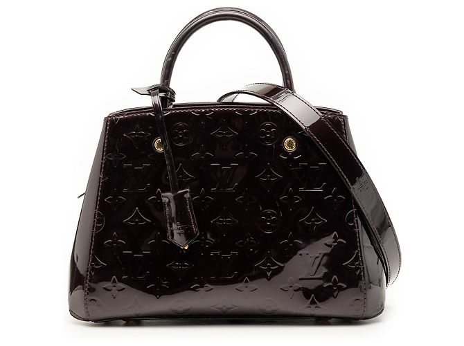 Louis Vuitton Purple Monogram Vernis Montaigne BB Púrpura