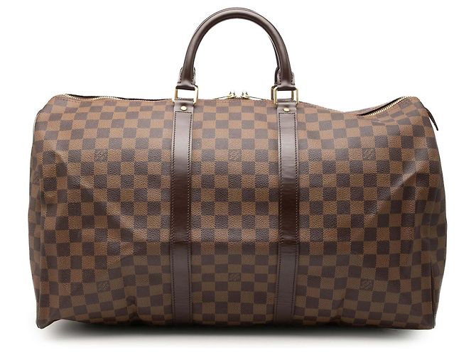 Louis Vuitton Marrom Damier Ebene Keepall 50