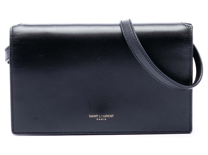 Borsa a tracolla Saint Laurent in pelle nera Nero