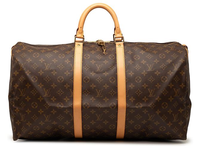 Louis Vuitton Marrom Monogram Keepall 55