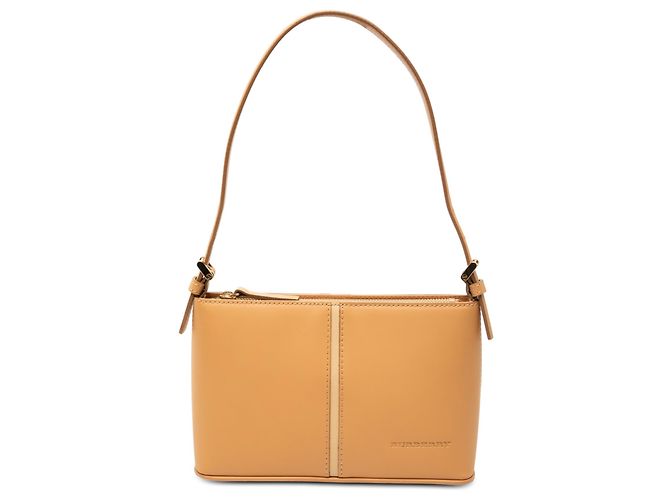 Borsa a tracolla in pelle marrone Burberry Caramello