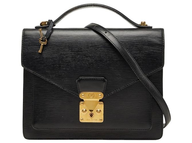 Sac à main Louis Vuitton Epi Monceau Noir