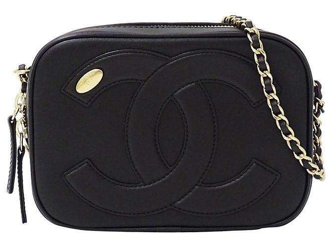 Bolsa de couro Chanel preta Preto
