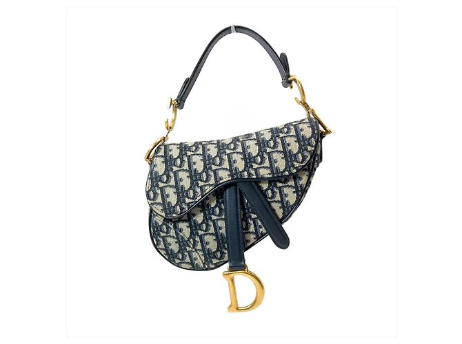 Christian Dior Dior Saddle Bag Mini Blu navy