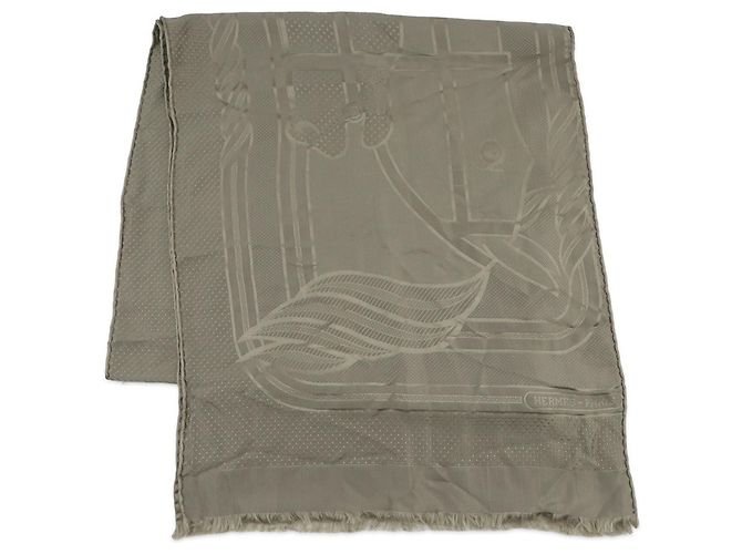 Hermès Sciarpa in seta Quadrige Hermes Cachi 