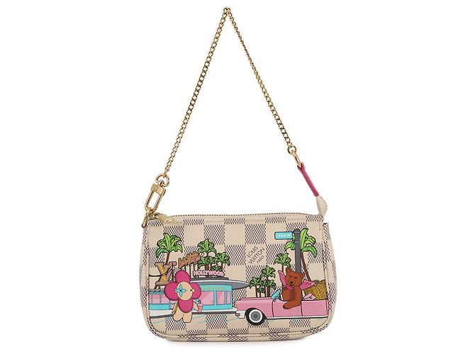 Louis Vuitton Damier Azur Mini Pochette Rosa