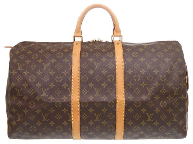 Sac Boston Louis Vuitton Keepall 55 Monogram Marron