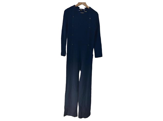 Jc De Castelbajac Macacão de lã e viscose azul marinho
