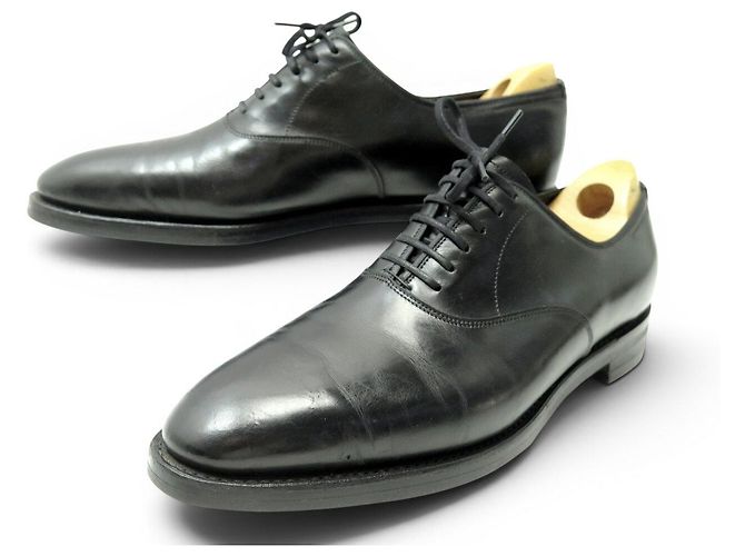 SCARPE OXFORD JOHN LOBB GARNIER II 9E 43 IN PELLE NERA Nero