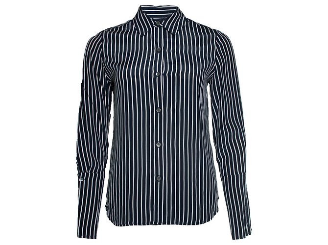 Frame Denim FRAME, camicia a righe blu e bianca Multicolore