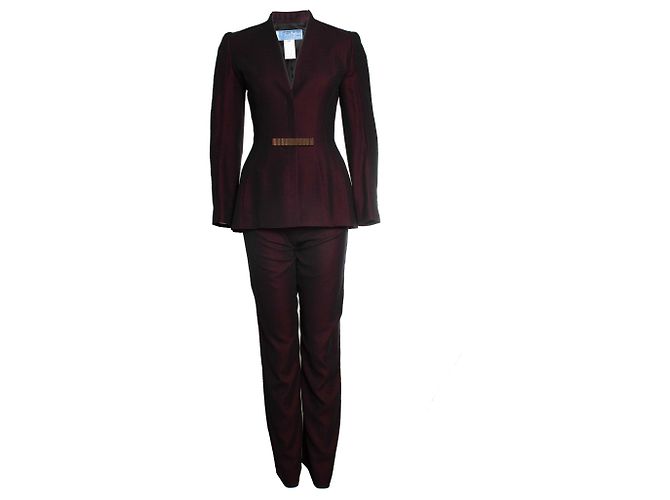 Thierry Mugler, burgundy blend suit