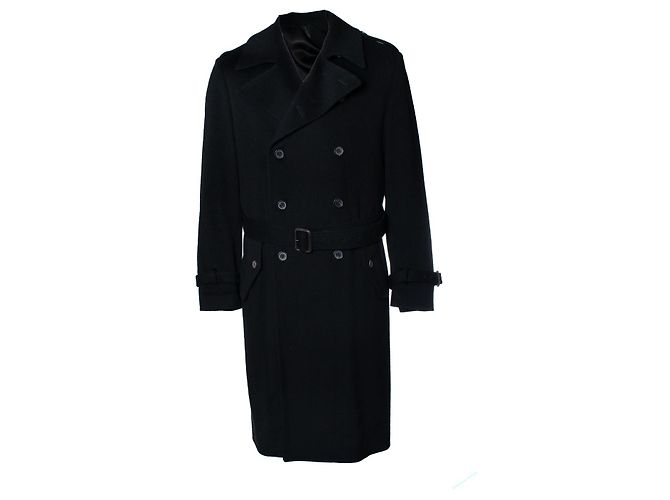 Autre Marque Lardini, wool trench coat in black