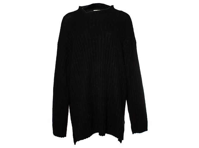 By Malene Birger Von Malene Birger, gerippter Mohair-Woll-Pullover Schwarz