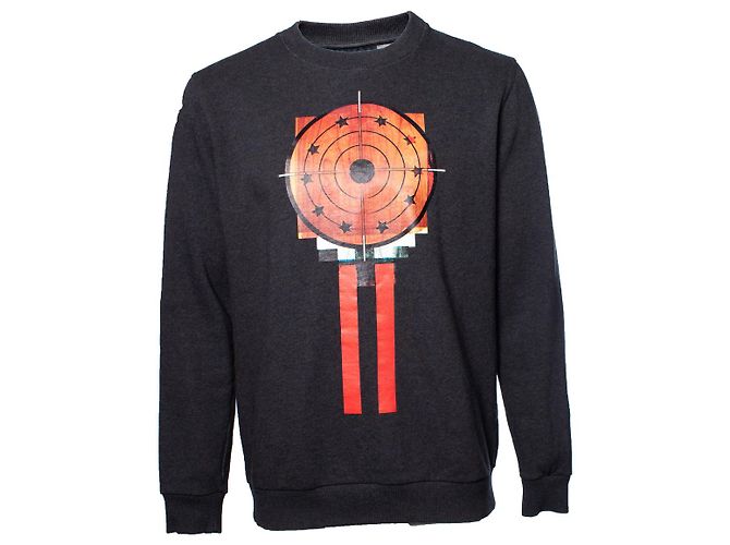 Givenchy, Grauer Rundhals-Pullover mit Print 