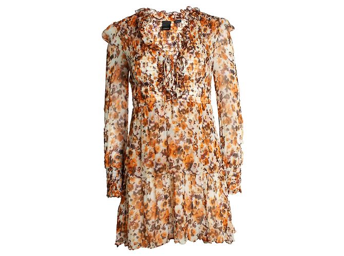 Pinko, vestido com babados Multicor