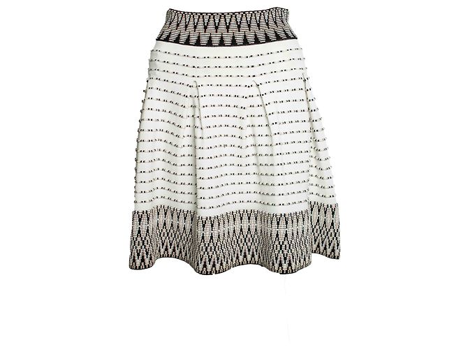 Falda de jacquard Jiselle de Maje, blanco