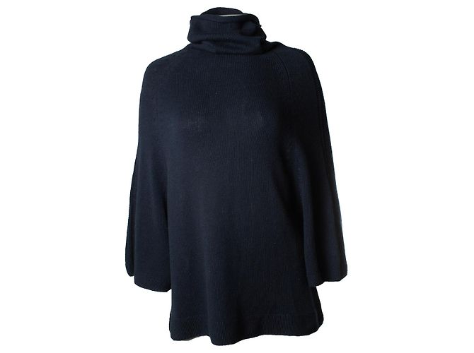 Theory, blauer Strickrollkragen 