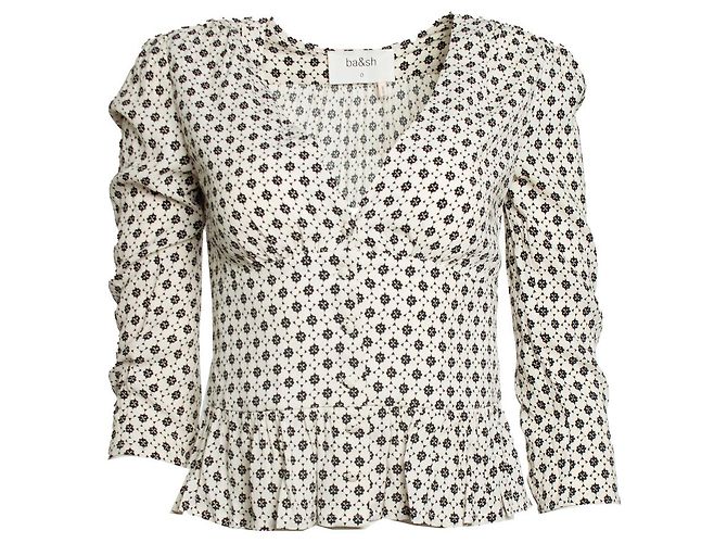 Ba&sh, top Carlo nero ed ecru Multicolore