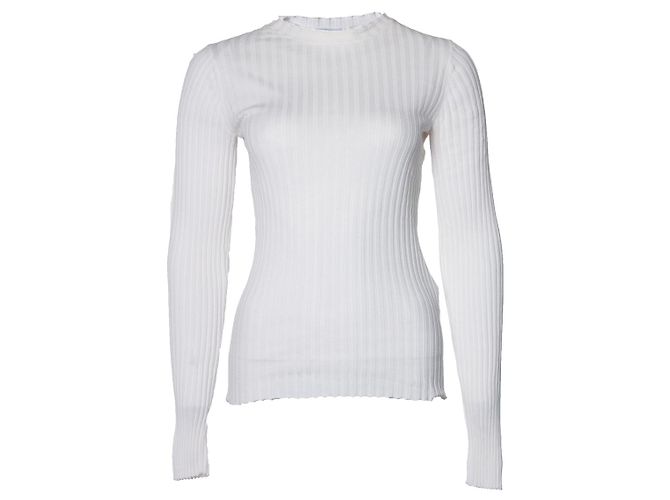 Anine bing, Top stretch a costeletto bianco