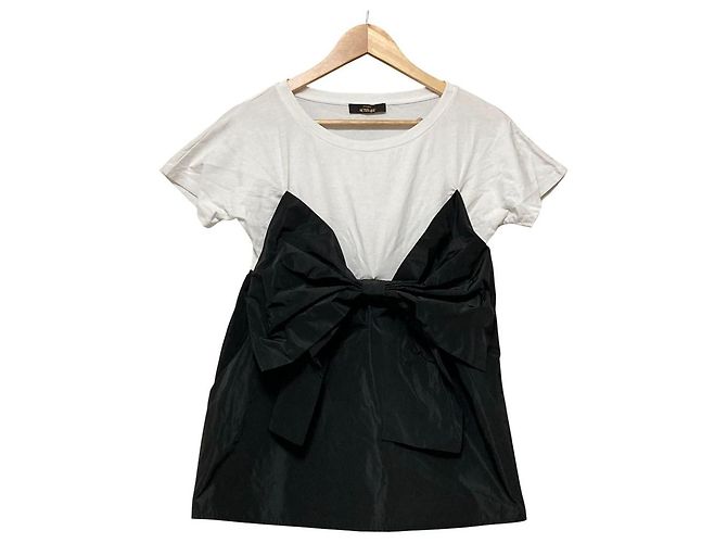 Autre Marque TWINSET ACTITUDE Polyester T Shirt Black White