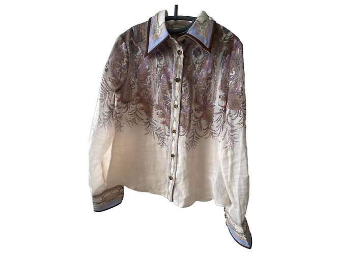 Camicia stampata Zimmermann Multicolore Beige