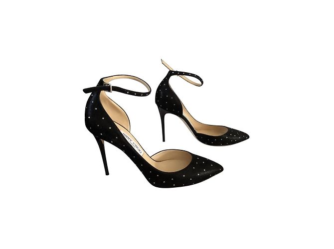 Jimmy Choo Lucy 100 Pumps Schwarz Silber