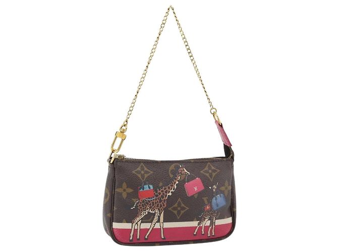 LOUIS VUITTON Monogram Giraffe Mini Pochette Bolsa M62087 LV Auth 181445V Monograma