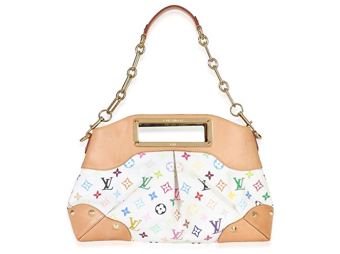 Louis Vuitton White Multicolor Monogram Canvas Judy MM Blanc Multicolore
