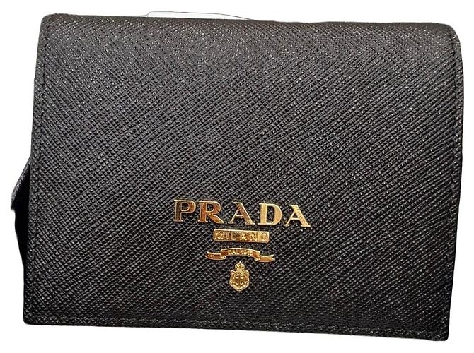 Cartera Prada de piel Saffiano negro