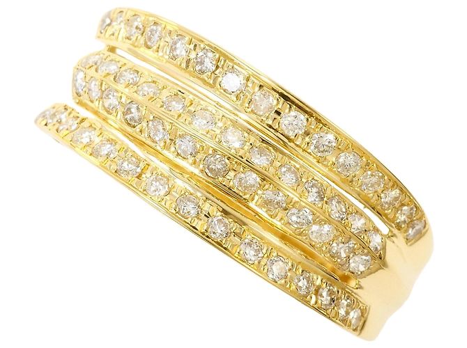 Autre Marque 18K Gelbgold Diamantring Golden