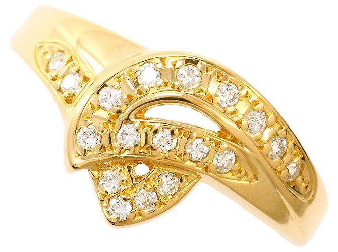Autre Marque 18K Gelbgoldring mit 0.19ct Diamant Golden