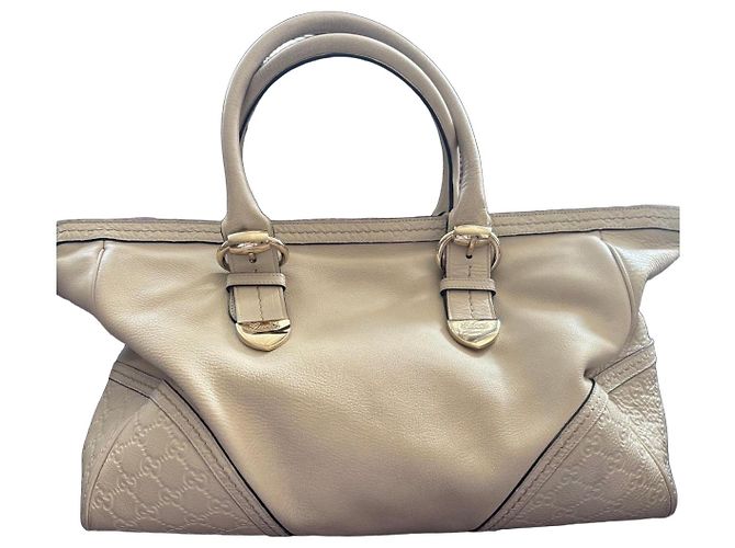 Gucci Sac à main Boston Joy en cuir Crème