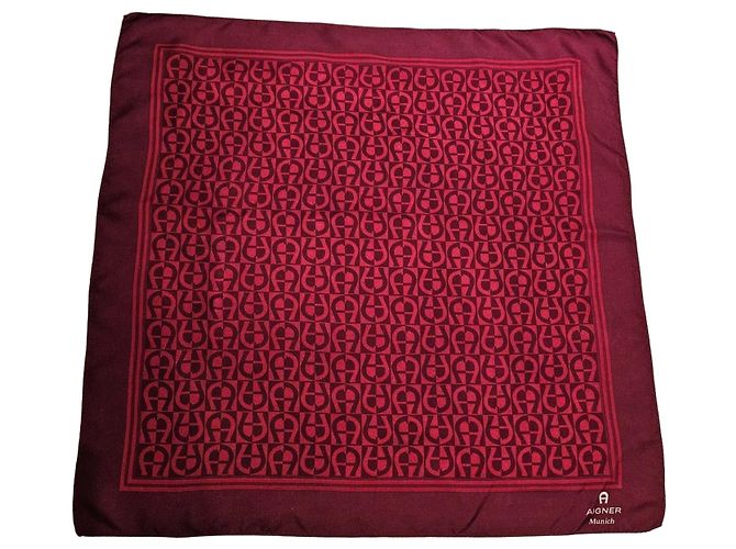 Lenço de seda Aigner Vermelho