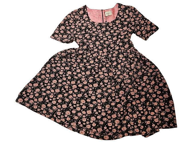 Abito Floreale Nero e Rosa Be Blumarine