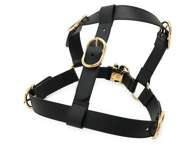 Gucci Leather Pet Harness Black