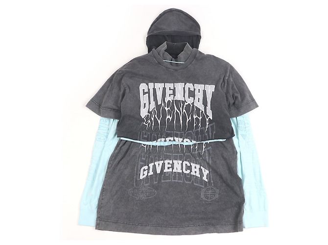 Camiseta de manga larga con bordado superpuesto GIVENCHY Gris Gris antracita