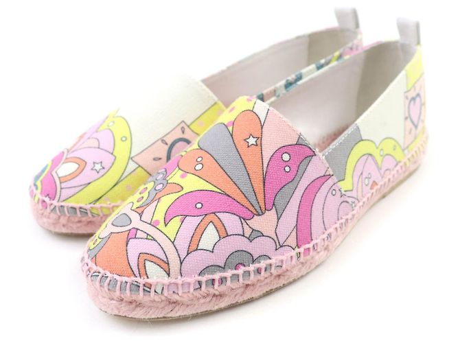 Hermès Hermes Slip-on All-over Logo Print Canvas Espadrilles Multiple colors