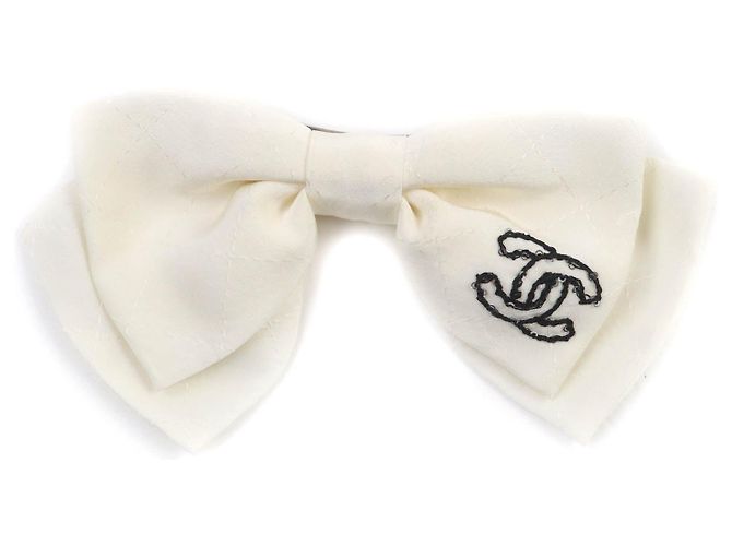 Fermaglio con nastro Chanel Accessorio per capelli Bianco