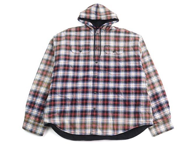 Camicia Balenciaga con cappuccio a quadri sbiaditi Camicia in cotone Multicolore