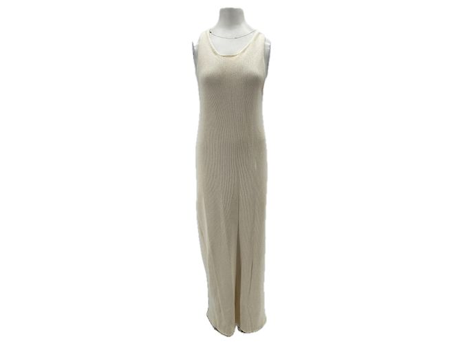Jil Sander Ärmelloses Maxikleid Beige